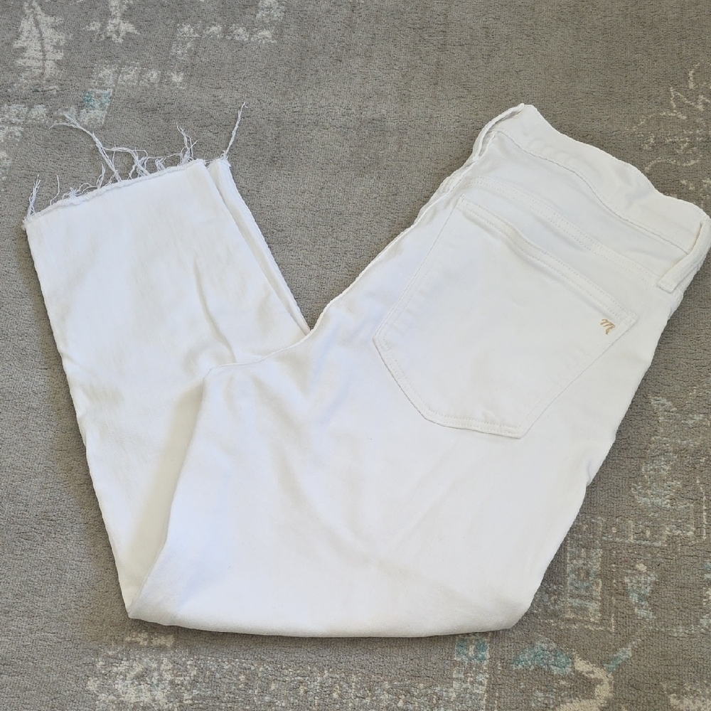 Madewell Women's Cropped White Jeans